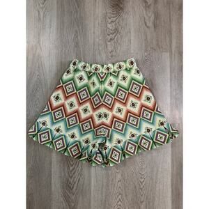 Autumn Adeigbo Printed High-Waisted Mini Shorts Size 0